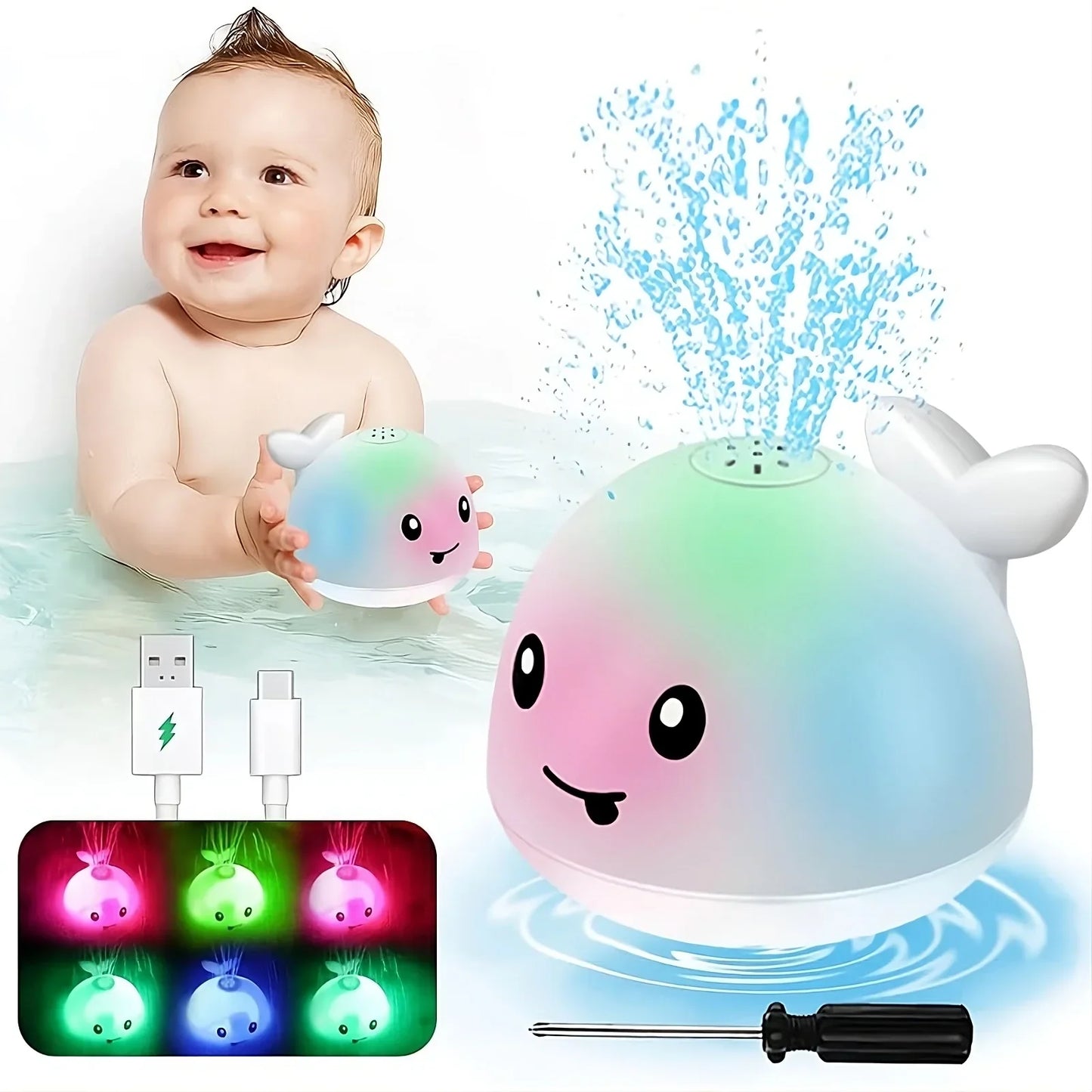 Whale Light-Up Bath Toy