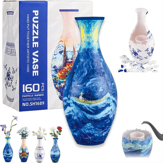 3D Vase Puzzle Decor