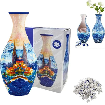3D Vase Puzzle Decor