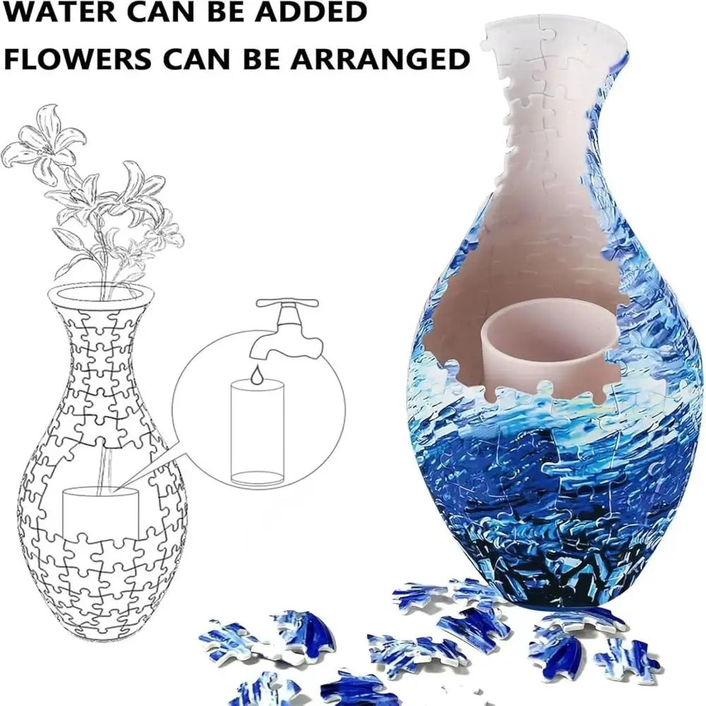 3D Vase Puzzle Decor