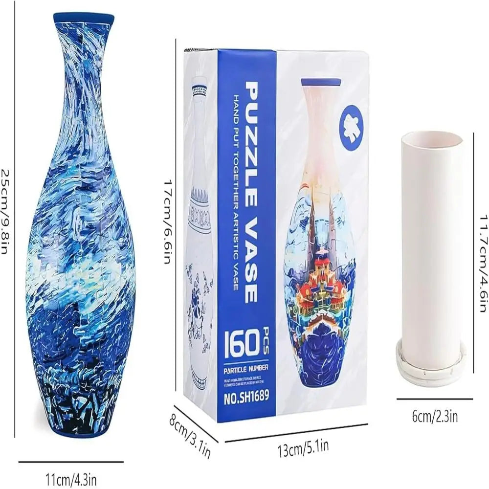 3D Vase Puzzle Decor