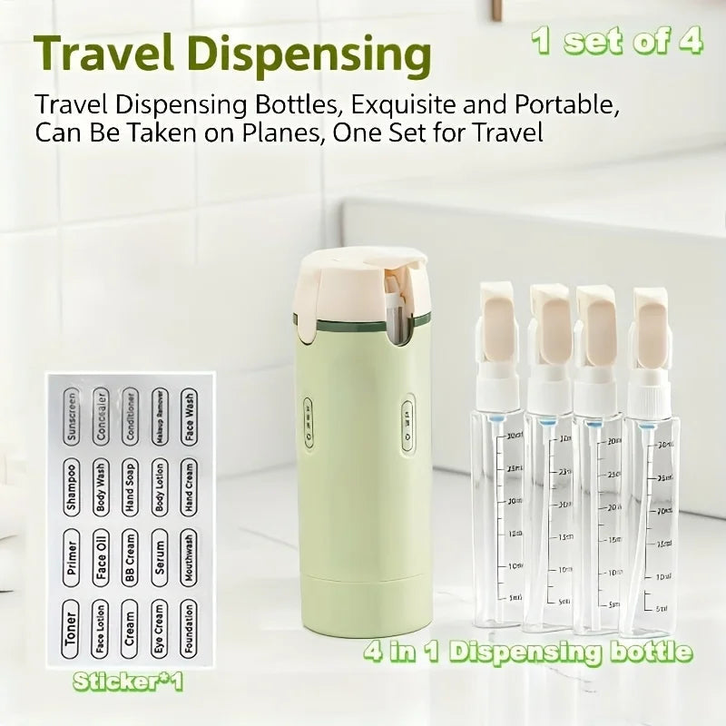 4-in-1 Travel Dispenser Bottle