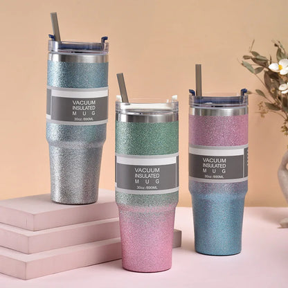 Water Bottle with Straw - Tumbler